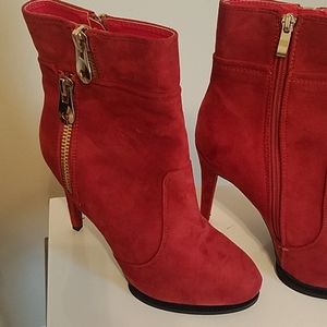 Suede Booties Fits like Sz 9